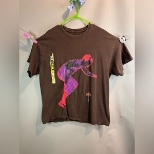 Travis Scott Cactus Trails Rap Brown Art Gaming Tee Shirt Large